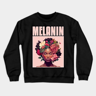 Melanin Flower Girl Crewneck Sweatshirt